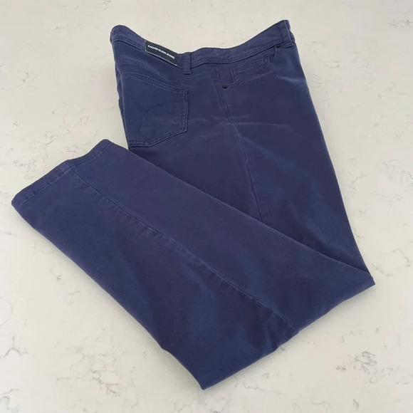 Calvin Klein Jeans Casual 5 Pocket Boot Cut Ankle Length Cotton Jeans Blue Sz 8 - Picture 2 of 11